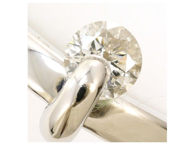 Autre Marque PT900 Platinring mit Diamant - Ansicht 2