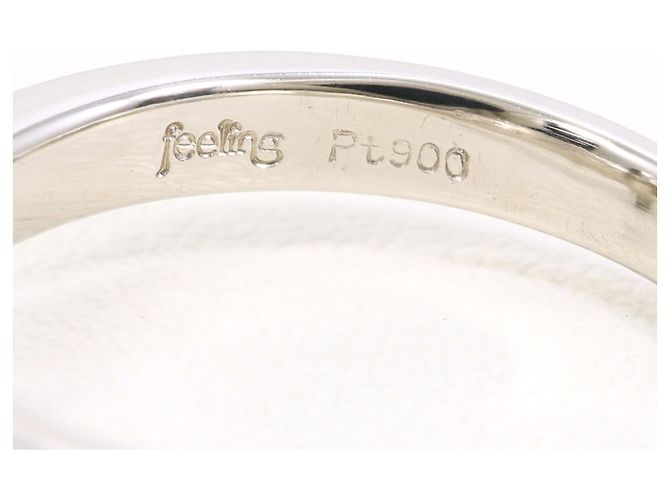 Autre Marque PT900 Platinring mit Diamant - Ansicht 5
