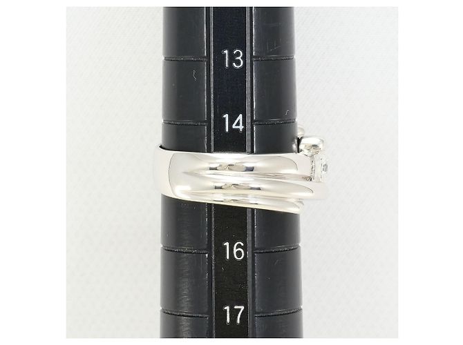 Autre Marque Anello a fascia in platino con diamante - vista 7