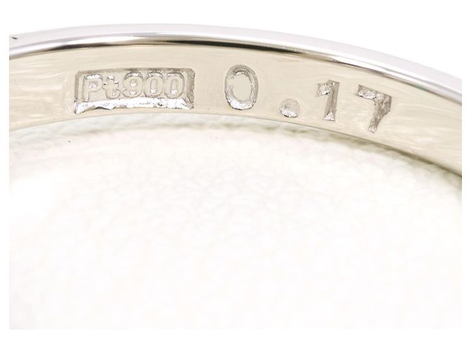 Autre Marque Platin-Ring mit Diamant und Smaragd - Ansicht 4