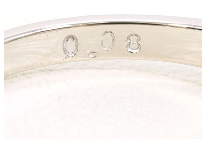 Autre Marque Platin-Ring mit Diamant und Smaragd - Ansicht 5