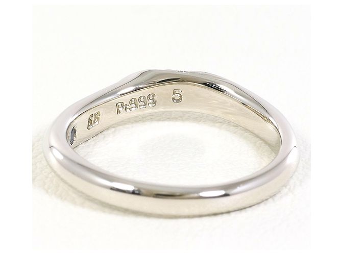 Autre Marque Platinring mit Diamant und Saphir - Ansicht 3