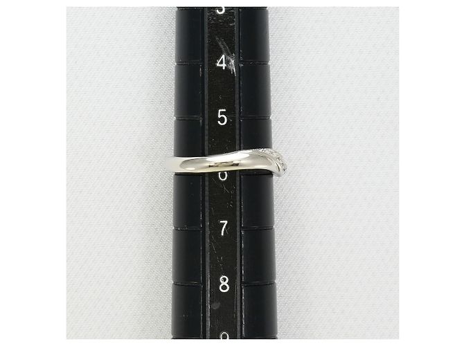 Autre Marque Platinring mit Diamant und Saphir - Ansicht 6
