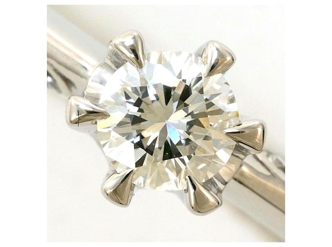 Autre Marque Platinring mit Diamant - Ansicht 2