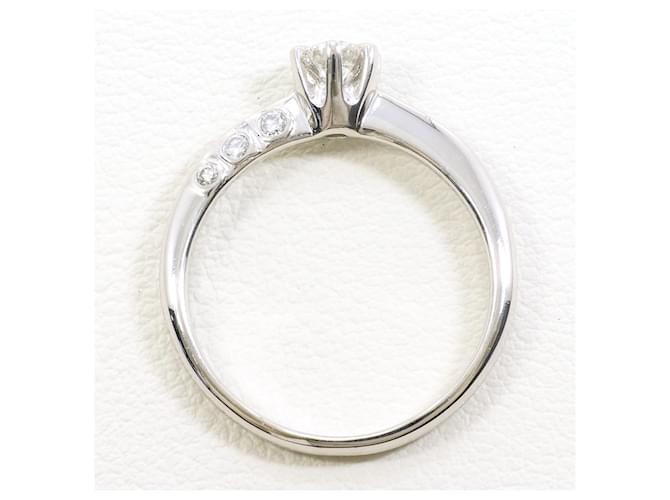 Autre Marque Platinring mit Diamant - Ansicht 3