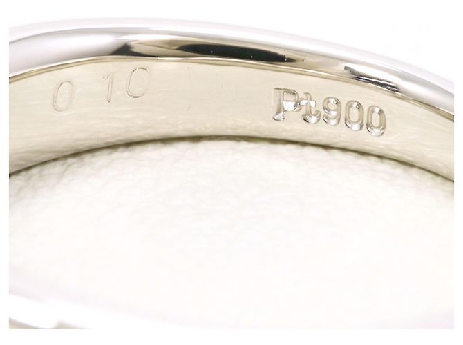 Autre Marque PT900 Platinring mit Diamant - Ansicht 4