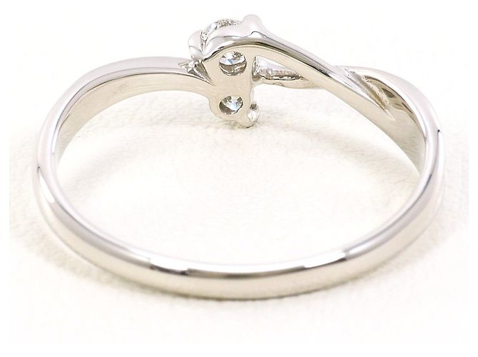 Autre Marque Anello a fascia in platino e diamanti - vista 3