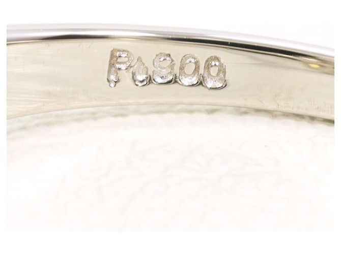 Autre Marque Anello a fascia in platino e diamanti - vista 4