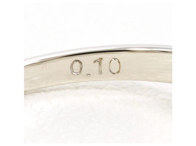 Autre Marque Anello a fascia in platino e diamanti - vista 5