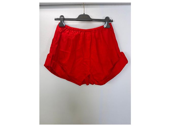 Short Eres de algodão vermelho - vista 3