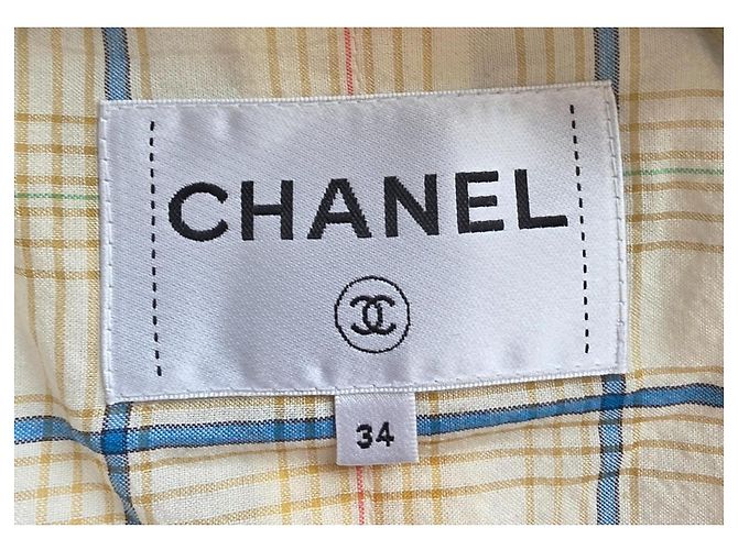 Chanel Ivory Tweed Jacket with Multicolor Trim White Multiple colors - view 6