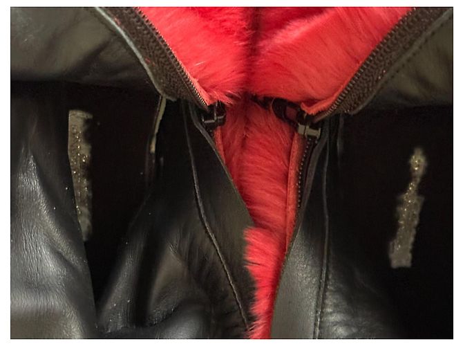 Dolce & Gabbana Botas de pele vermelhas Vermelho - vista 11