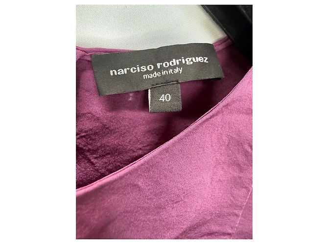 Autre Marque Narciso Rodriguez Vestido Midi de Seda Morado Púrpura - vista 2