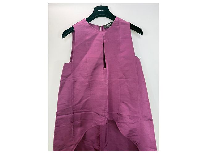 Autre Marque Narciso Rodriguez Vestido Midi de Seda Morado Púrpura - vista 3