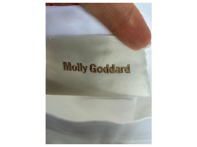 Autre Marque Molly Goddard Falda de algodón blanca con volantes Blanco - vista 3