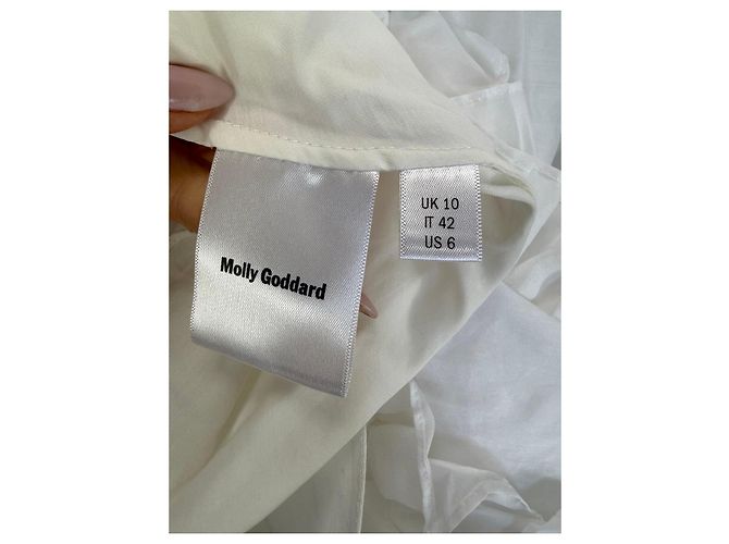 Autre Marque Molly Goddard Falda de algodón blanca con volantes Blanco - vista 5