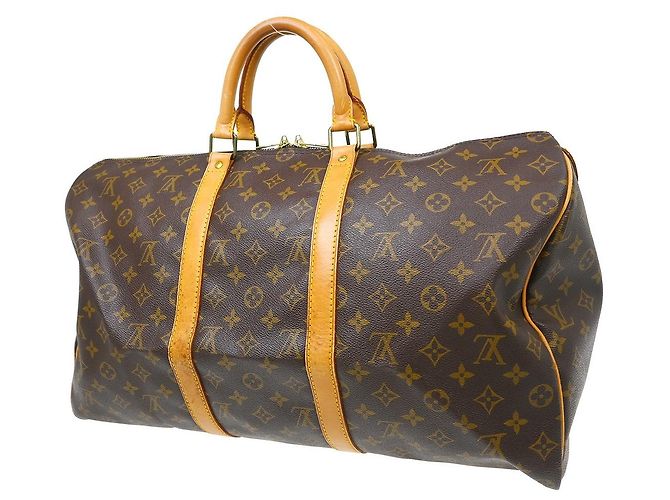 Louis Vuitton Keepall Monogram Canvas 50 Marrone - vista 2
