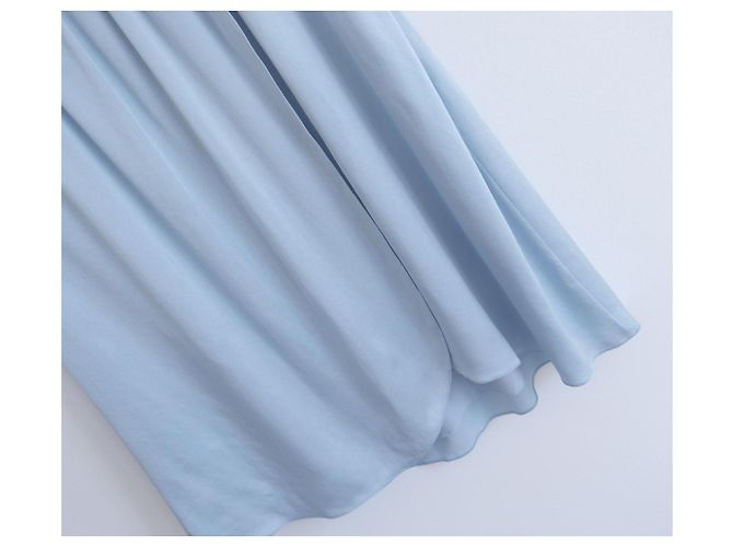Lanvin Seidenkleid hellblau drapiert - Ansicht 4