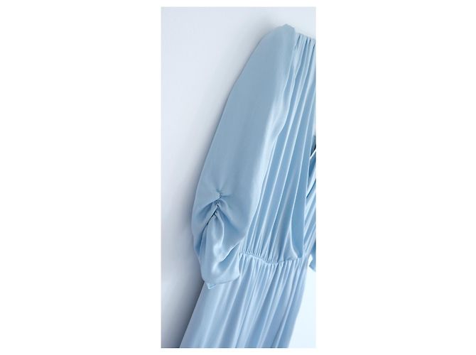 Lanvin Seidenkleid hellblau drapiert - Ansicht 5