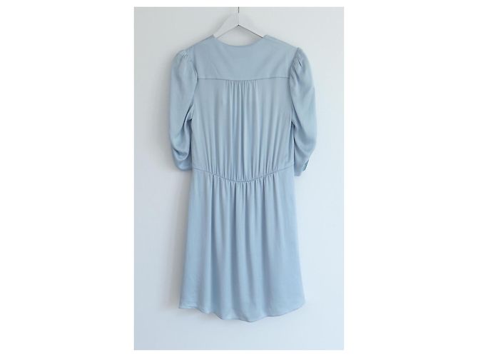 Lanvin Seidenkleid hellblau drapiert - Ansicht 6