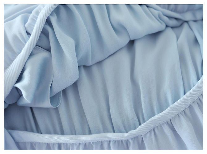Lanvin Seidenkleid hellblau drapiert - Ansicht 9