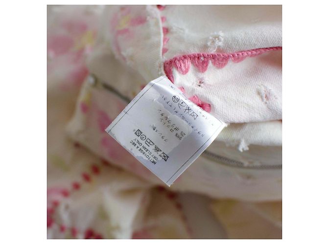 Chaqueta Christian Dior de algodón blanco con estampado floral rosa - vista 15