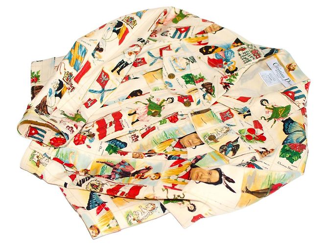 Chaqueta de algodón Christian Dior estampado de postales y mariposas - vista 4