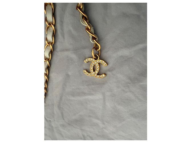 Chanel Crystal Eagle Chain Belt with CC Logo White Gold hardware - view 5