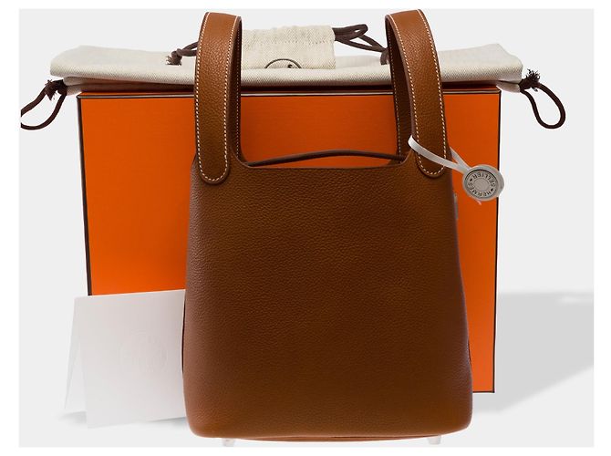 Hermès Borsa HERMES Picotin in Pelle Marrone - 103619 - vista 2