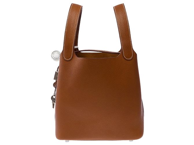 Hermès Borsa HERMES Picotin in Pelle Marrone - 103619 - vista 4