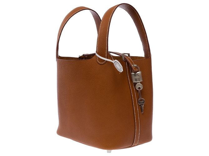 Hermès Borsa HERMES Picotin in Pelle Marrone - 103619 - vista 5