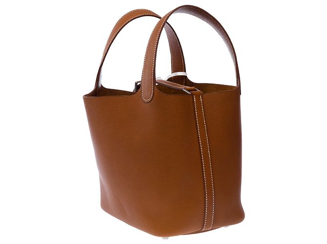 Hermès Borsa HERMES Picotin in Pelle Marrone - 103619 - vista 6