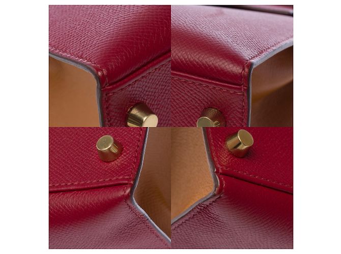 Hermès HERMES Kelly 28 Tasche aus rotem Leder - 103584 - Ansicht 11