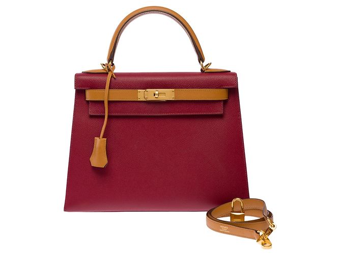 Hermès HERMES Kelly 28 Tasche aus rotem Leder - 103584 - Ansicht 13