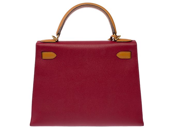 Hermès HERMES Kelly 28 Tasche aus rotem Leder - 103584 - Ansicht 3