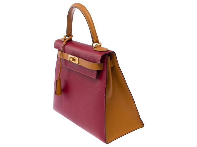 Hermès HERMES Kelly 28 Tasche aus rotem Leder - 103584 - Ansicht 4