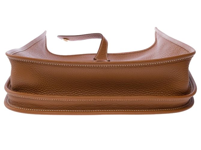 Hermès Borsa HERMES Evelyne in Pelle Oro - 103621 D'oro - vista 10