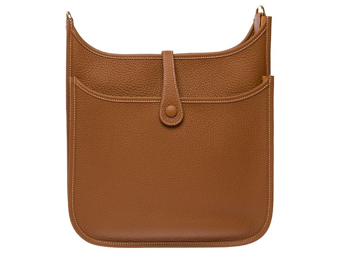 Hermès Borsa HERMES Evelyne in Pelle Oro - 103621 D'oro - vista 4