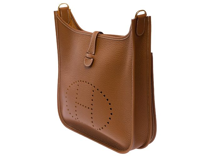 Hermès Borsa HERMES Evelyne in Pelle Oro - 103621 D'oro - vista 5