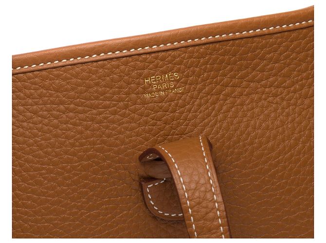 Hermès Borsa HERMES Evelyne in Pelle Oro - 103621 D'oro - vista 7