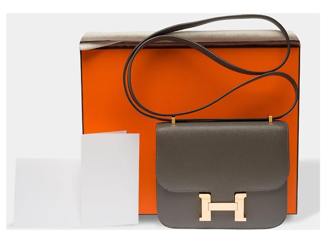 Hermès Borsa HERMES Constance in Pelle Grigia - 103629 Grigio - vista 2