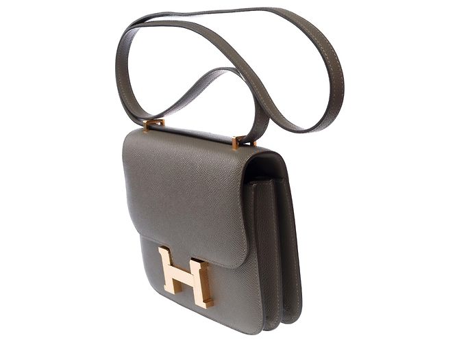 Hermès Borsa HERMES Constance in Pelle Grigia - 103629 Grigio - vista 5