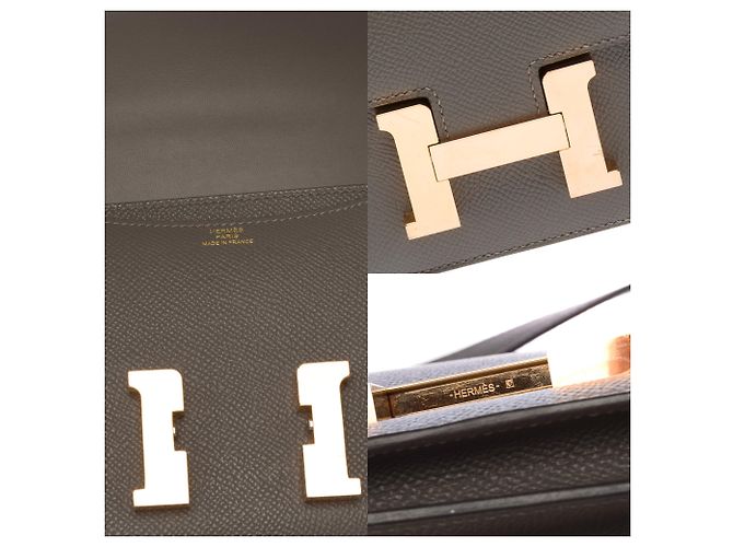 Hermès Borsa HERMES Constance in Pelle Grigia - 103629 Grigio - vista 7