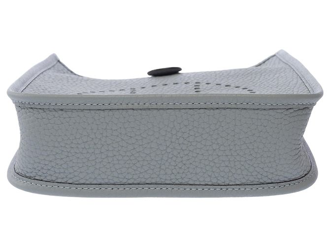 Hermès Borsa HERMES Mini Evelyne in Pelle Grigia - 103615 Grigio - vista 10