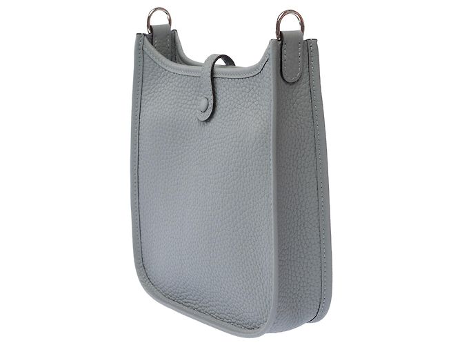 Hermès Borsa HERMES Mini Evelyne in Pelle Grigia - 103615 Grigio - vista 6