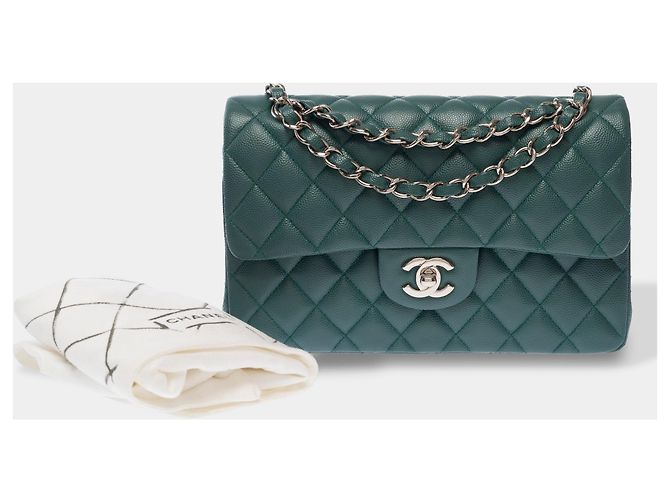 Borsa CHANEL Timeless/Classique in Pelle Verde - 103585 - vista 2