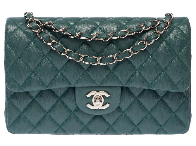 Borsa CHANEL Timeless/Classique in Pelle Verde - 103585 - vista 3