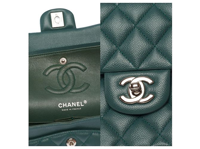 Borsa CHANEL Timeless/Classique in Pelle Verde - 103585 - vista 7