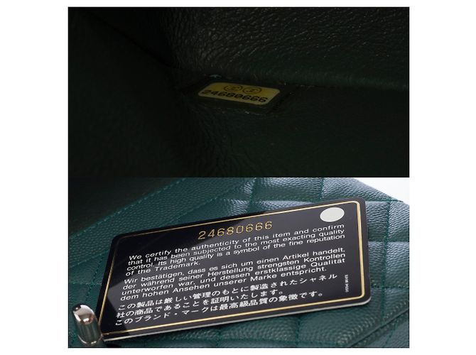 Borsa CHANEL Timeless/Classique in Pelle Verde - 103585 - vista 8