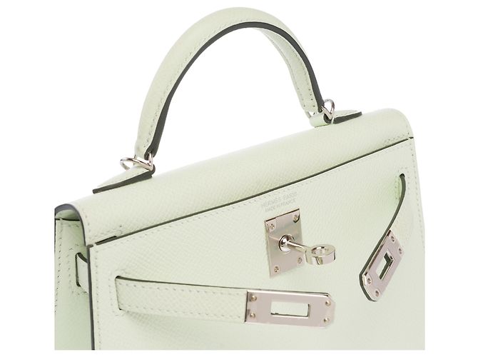 Hermès Borsa HERMES Kelly Mini in Pelle Verde - 103620 - vista 7